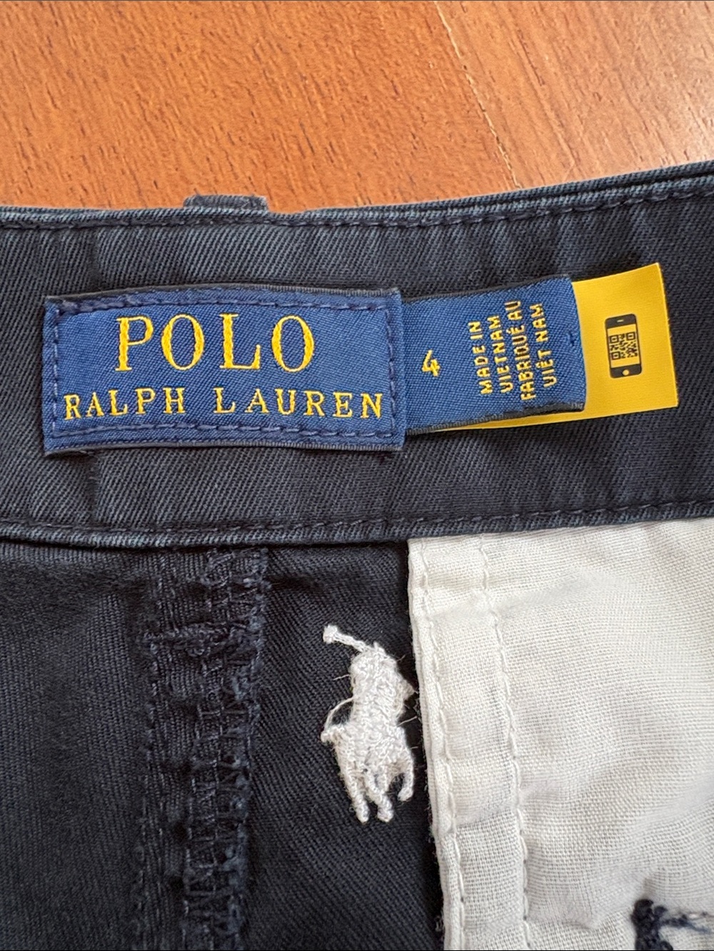 Ralph Lauren Small Navy Blue Polo Pony Embroidered Jean Shorts - Women's - Picture 5 of 7